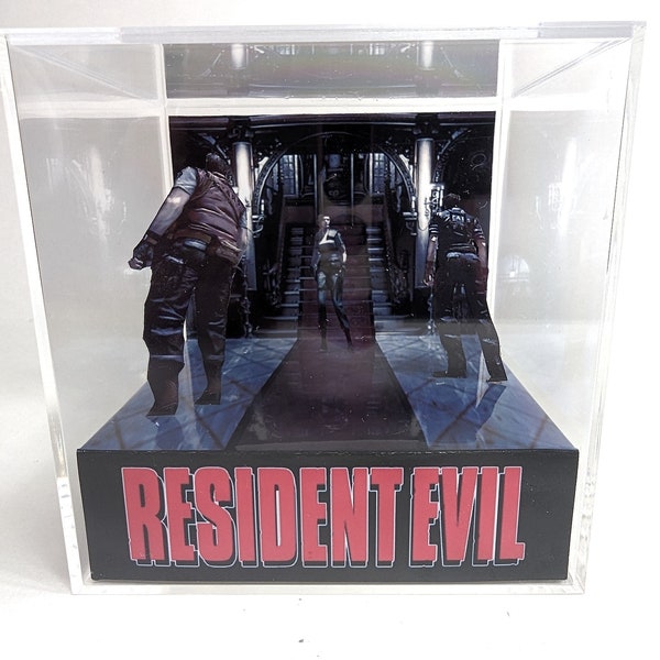 Resident Evil 1  - DIY Cube Diorama Template - Biohazard