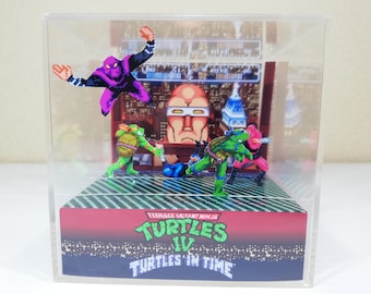 TMNT Turtles in Time - DIY PDF Cube Diorama Template