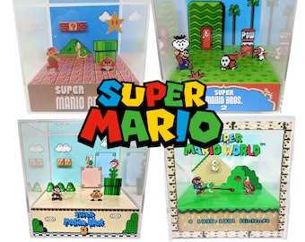 4 x Super Mario Template Pack - DIY Papercraft Diorama Templates
