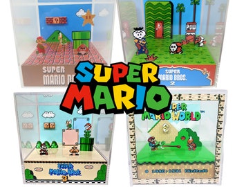 4 x Super Mario Template Pack - DIY Papercraft Diorama Templates