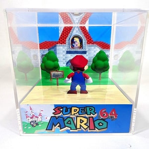 Castillo de Super Mario 64 - Plantilla de diorama de cubo PDF DIY N64