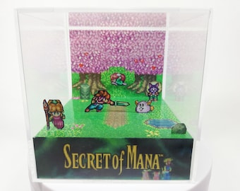 Secret of Mana - DIY Cube Diorama Template (PDF) - SNES