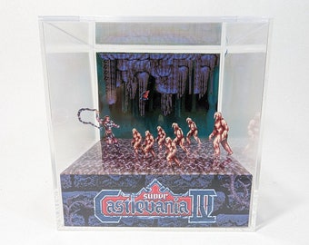 Castlevania IV Cave - DIY Cube Diorama Template