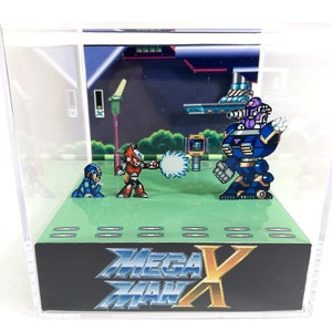 Megaman X -  DIY PDF Cube Diorama Template -  SNES Rockman