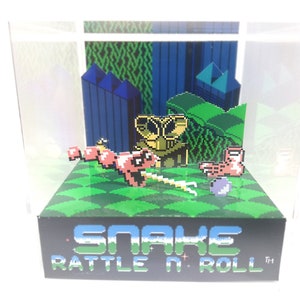 Snake Rattle n Roll 3D Cube Diorama PDF TEMPLATE