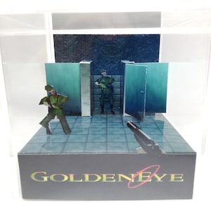 Golden Eye 007 Facility - Cube Diorama DIY Template - N64