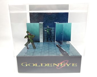 Golden Eye 007 Facility - Cube Diorama DIY Template - N64