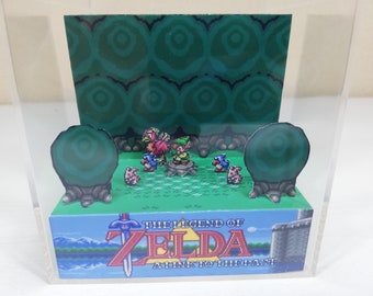 Zelda: A Link to the Past - DIY Cube Diorama Papercraft Template - SNES