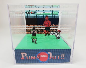 Punch Out - Cube Diorama DIY PDF template - NES