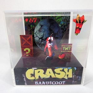 Crash Bandicoot - DIY PDF Cube Diorama Template - PS1