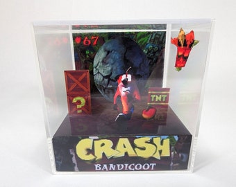 Crash Bandicoot - Modèle de diorama de cube PDF DIY - PS1