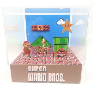 Super Mario Bros NES - DIY Cube Diorama Template
