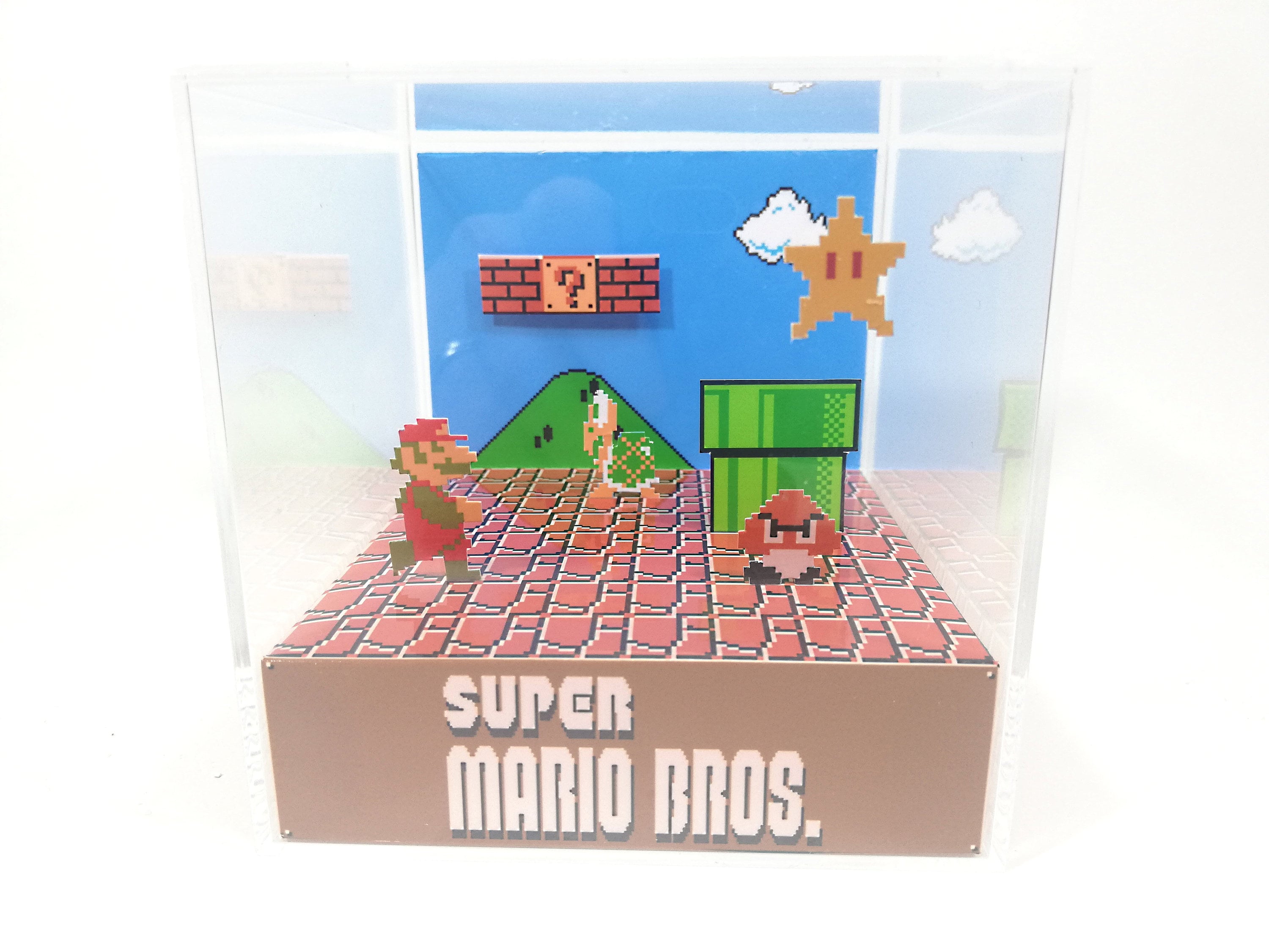 Super Mario Bros NES - DIY Cube Diorama Template - Etsy UK
