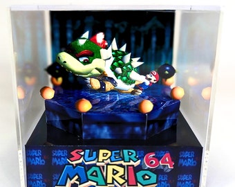 スーパーマリオ64 ペンギンジオラマキューブ - DIY ペーパークラフト