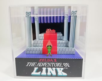 Zelda II - Legend of Link NES - Szablon dioramy kostki DIY - Zelda 2 Papercraft