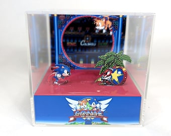 Sonic 2 - Casino - DIY Cube Diorama Template Sega Genesis Megadrive