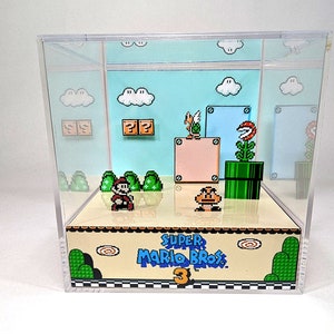Super Mario Bros 3 - Level 1-1 - DIY Würfel Diorama Template SMB3 NES