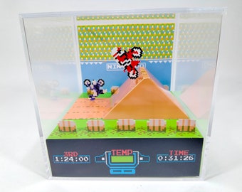 Excite Bike NES - DIY PDF Papercraft Cube Diorama Template