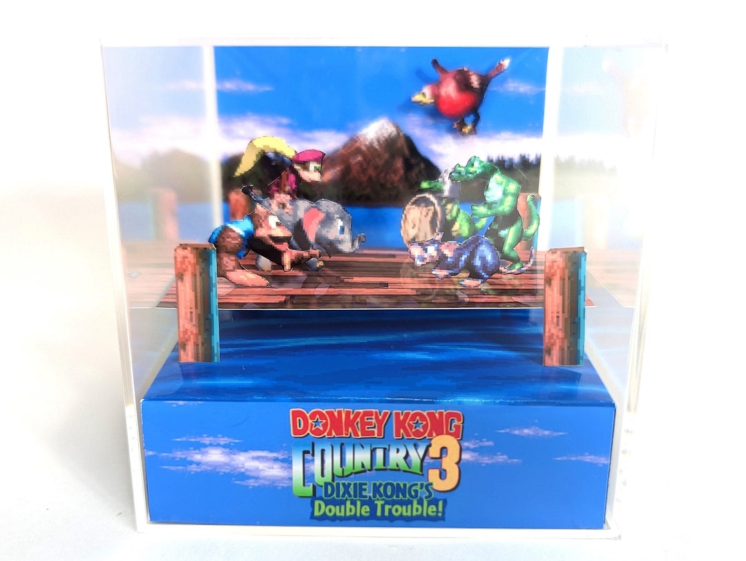 Donkey Kong Country DIY Cube Diorama Template DKC3 SNES