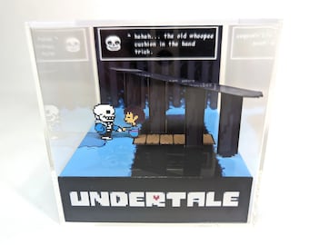 Undertale - Meeting Sans -  DIY PDF Cube Diorama Template