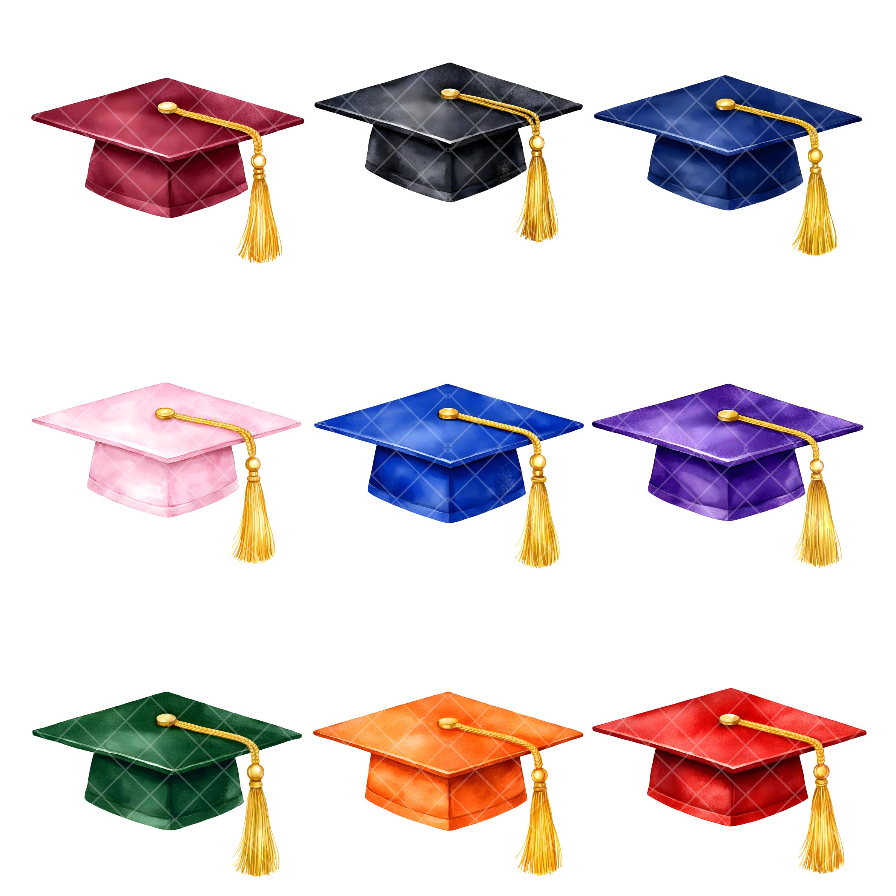 Simple Color Es Graduation Graduation Clipart - Watercolor - School Colors - Graduate Png - High ...