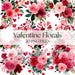 Love Digital Paper Pack, Seamless Patterns, Heart, Flowers Roses ...