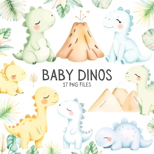 Schattige baby dinosaurus clipart - aquarel - kinderkamer clipart - Boho dinosaurus - kinderen clipart - baby shower clipart - pastel dinosaurus - png-bestanden