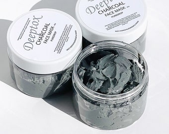 Deeptox Activated Charcoal Facial Mask - natural, moisturizing, detoxify, oil/normal/dry skin, detox, wash-off