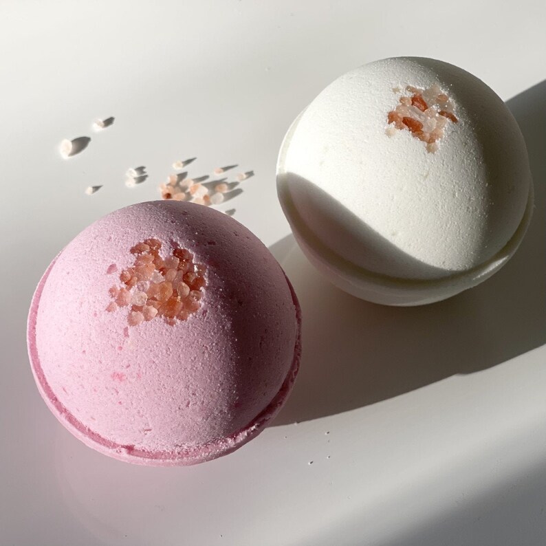 Cherry Blossom and Himalayan Salt Bath Bomb 8oz Handmade, Selfcare, Spa