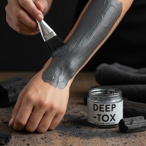Deeptox Activated Charcoal Facial Mask - Natural, Moisturizing