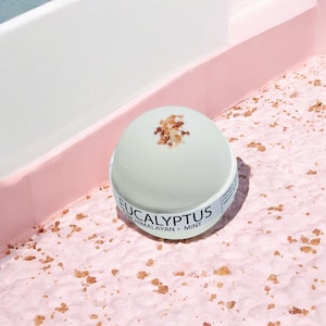 Eucalyptus Mint & Himalayan Salt Bath Bomb - 8oz - Handmade, Selfcare, Spa, Bestseller, Gift, Valentines Day Gift