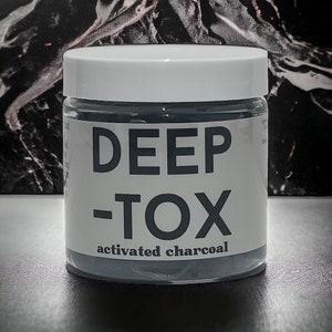 Deeptox Activated Charcoal Facial Mask - natural, moisturizing, detoxify, oil/normal/dry skin, detox, wash-off
