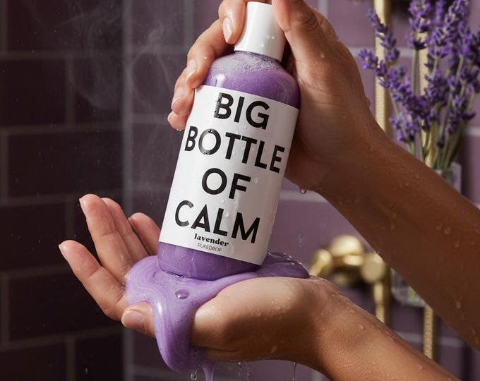 Big Bottle Of Calm Lavender Body Wash - shower gel - bubble bath - exfoliate - moisturizing - valentines day gift