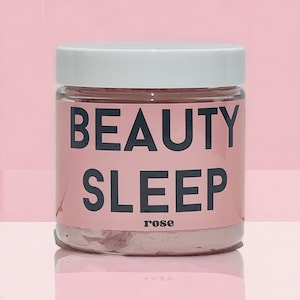 Beauty Sleep Rose facial mask - exfoliate - moisturizing, oily/normal skin, Pink mask