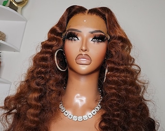 20- inch Ginger Color Flawless Glueless Wig