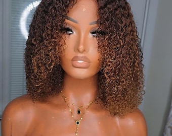 16-inch Rare kinky Curly Unit With 5x5 HD Lace Closure