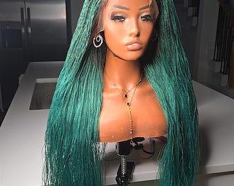 Full Lace Free part tiny twisted braided wig