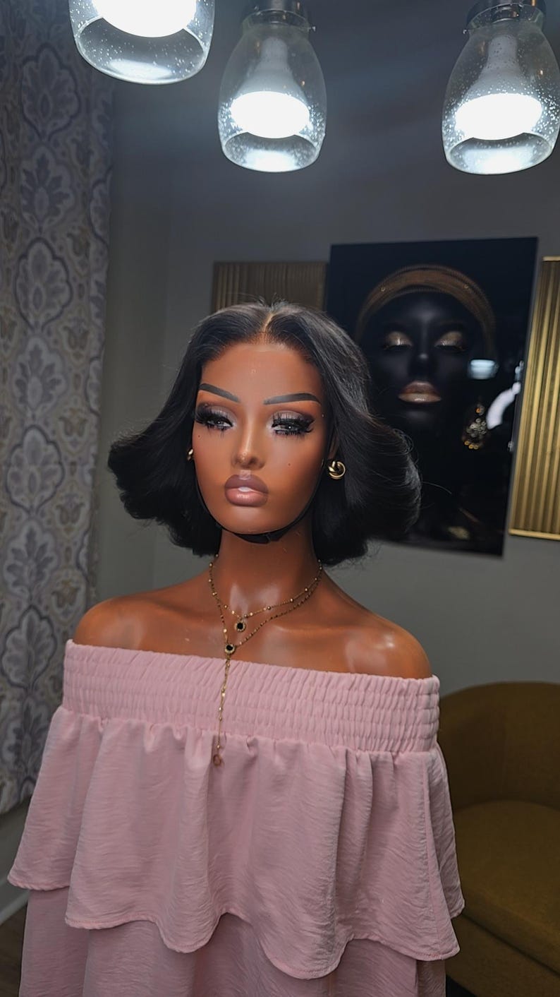10 Inches Glueless Bob Wig 4x4 Lace Closure 100% Human Hair - Etsy