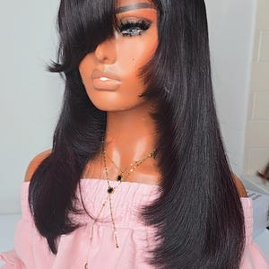 16-inch Luxury Glueless 4x4 HD Lace Wig With Side Part - Etsy