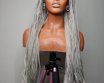 Ash blonde  Knotless 6x6 closure Braided Lace Wig