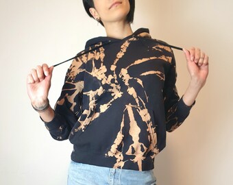 Felpa con cappuccio da donna in stile gotico, post-apocalittico, steampunk, taglie forti, oversize in cotone, maglione invernale, maglione natalizio