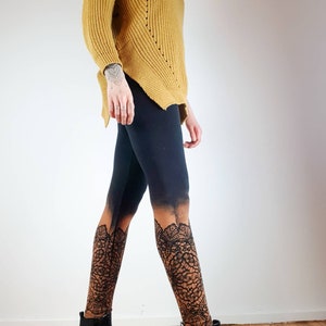 Leggings with floral lace and mandala pattern zdjęcie 10