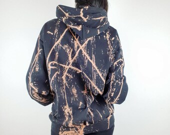 Bleached Gothic Hoodie, Post-apocalyptic, Punk, Steampunk