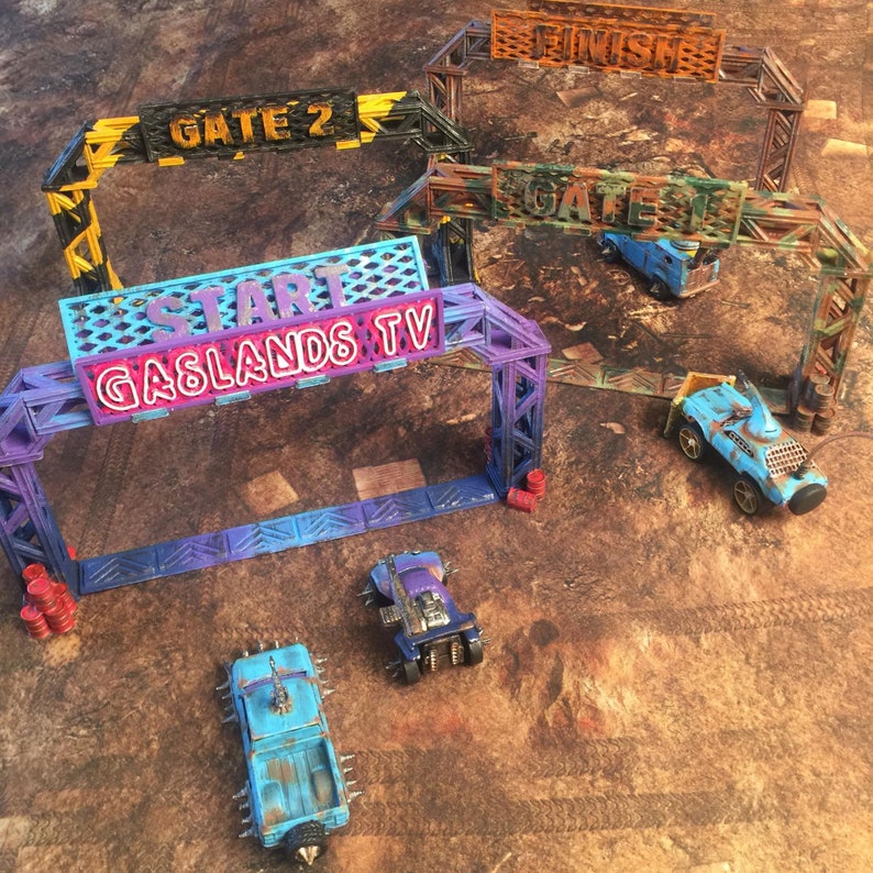 Gaslands Gates Set of 4 With Gaslands TV Logo - Etsy Australia
