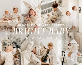 44 Baby Blogger Mobile Lightroom Presets, Warm Kids Presets, Lightroom Preset For Bloggers, Instagram Photo Filters, Natural Mother Presets