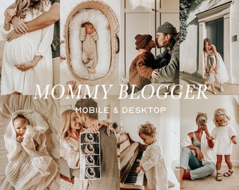 Luchtige presets, Mom Blogger-presets, 10 mobiele Lightroom Ig-presets, geen filterpresets, boho-desktoppresets, warme, gezellige filters
