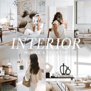 16 INTERIOR Professional Bright Home Real Estate Lightroom Presets, Clean White Indoor Presets Premium Photography Editing Tools image 1