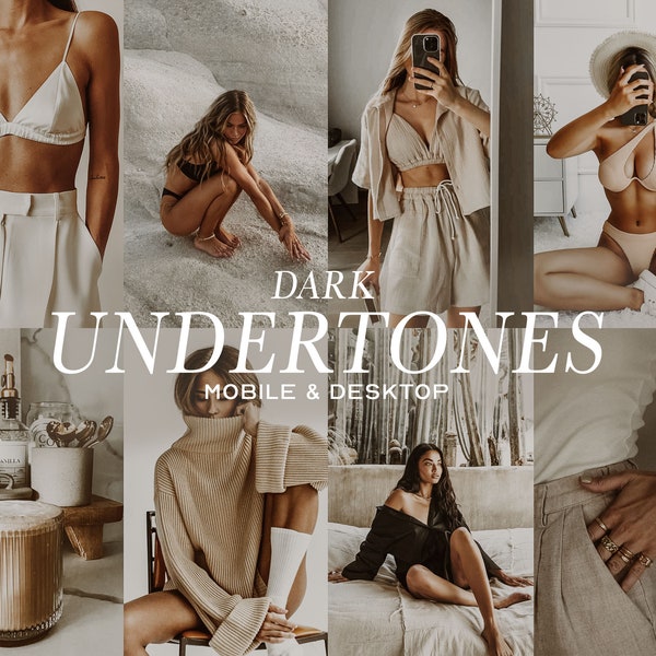 15 DARK UNDERTONES Mobile & Desktop Lightroom Presets, Best Presets, Cinematic Wedding Presets, Moody Aesthetic Boudoir Presets, Photoshop