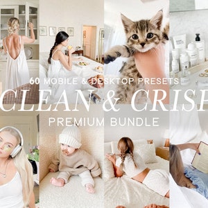 60 BUNDLE Lightroom Presets, Lifestyle Filters, Influencer Preset, Clean preset, Bright Mobile, Desktop Preset, Instagram Summer Filters