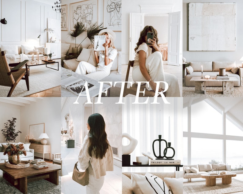 16 INTERIOR Professional Bright Home Real Estate Lightroom Presets, Clean White Indoor Presets Premium Photography Editing Tools image 5